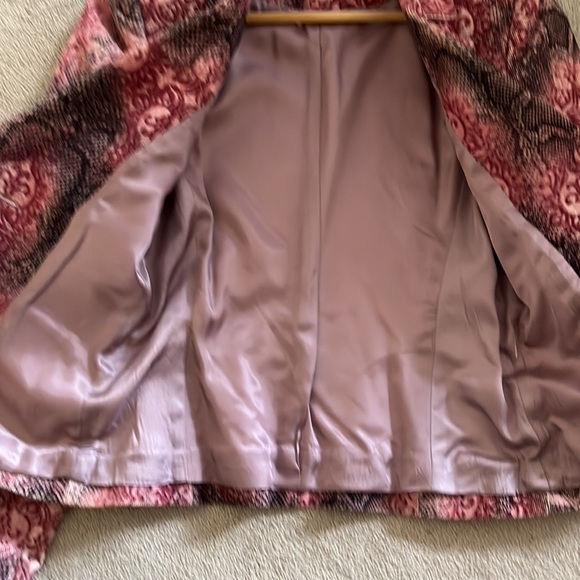 Bohemian blazer jacket, size XS, colours pink and black-grey prints. Vintage - Picture 7 of 7